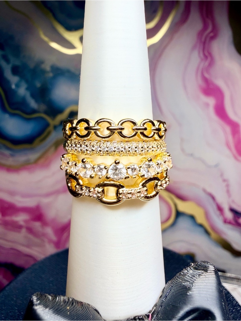 Bomb Party Delicate Rings- Gold, Size 8 RG46544